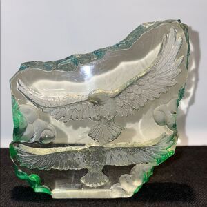 Elegant Glass Eagle Sculpture